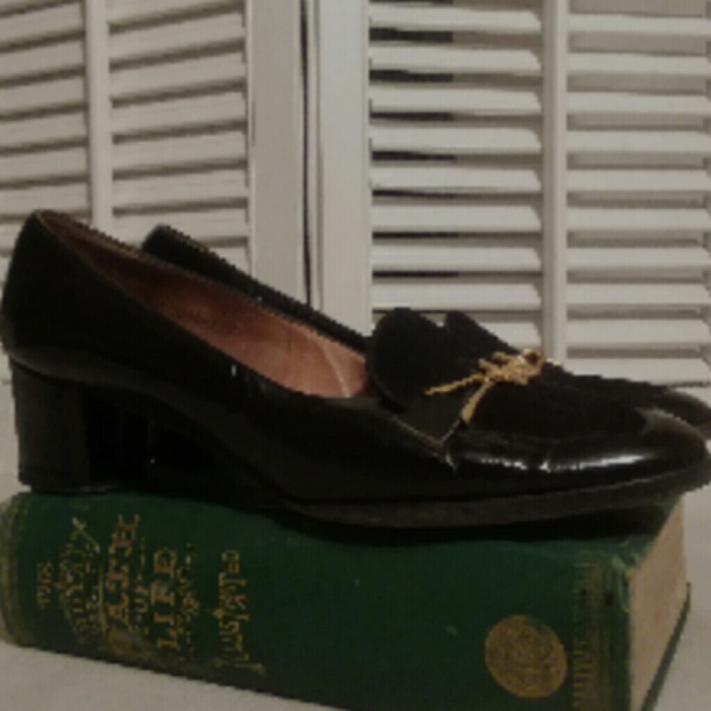 Vintage Hill And Dale BLACK leather and Suede Loaf
